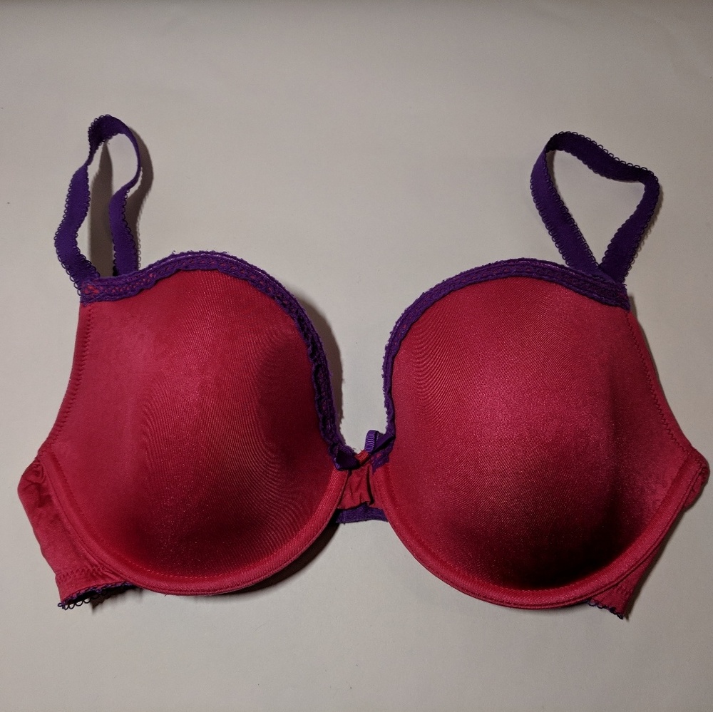 Cleo by Panache 32F Hot Pink and Purple Bra